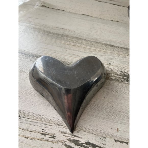 Heart diamond clover silver metal bowls set of four - Picture 7 of 16